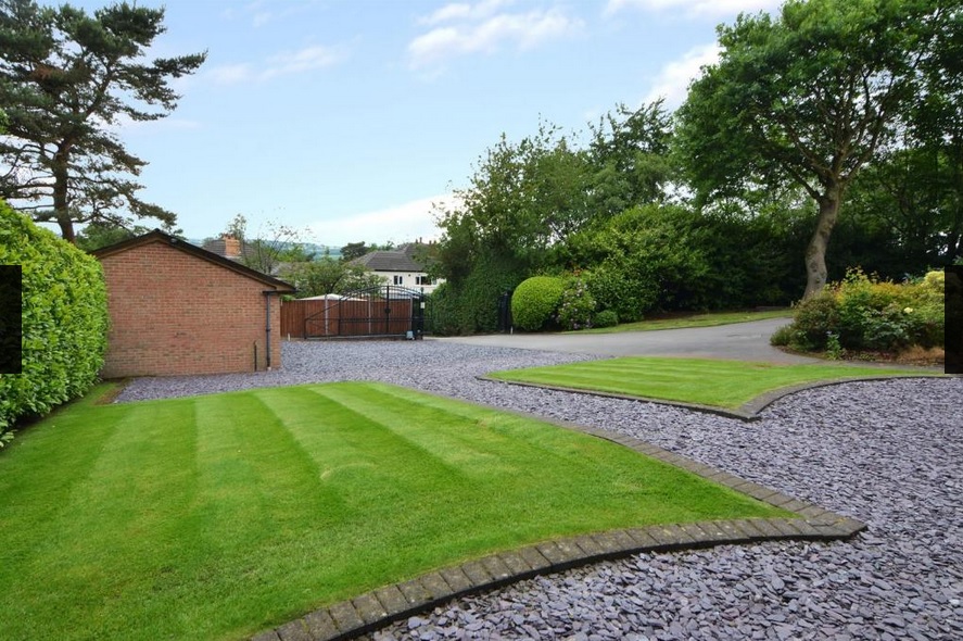 clean front garden