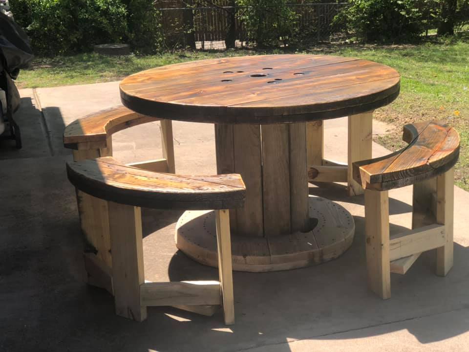 cable reel table and bench ideas (1)