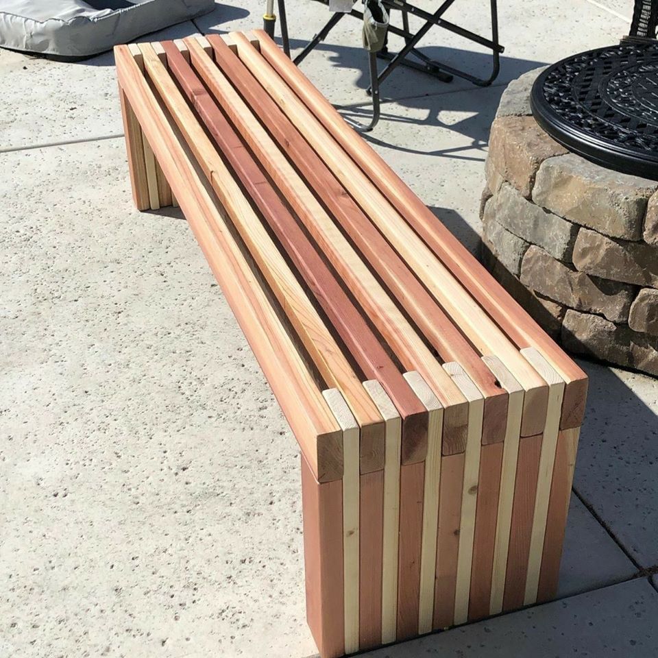 wooden bench ideas (4)