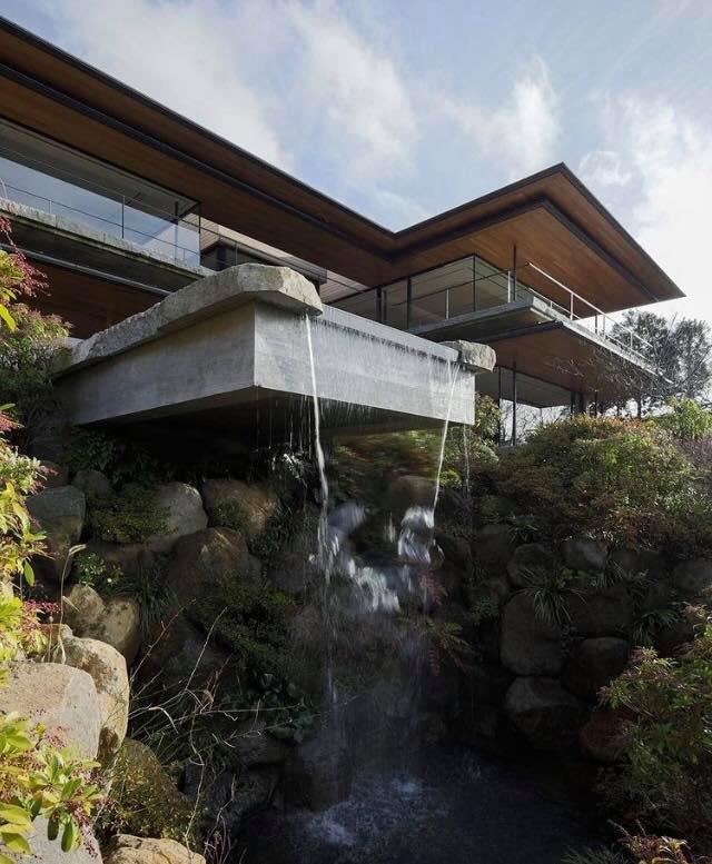 waterfall house