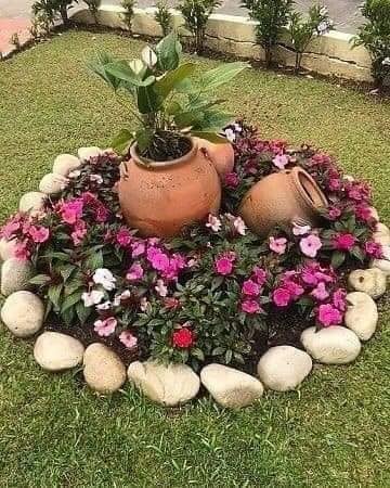 garden with stones and plants (2)